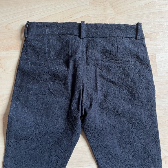 MNG Suit Pant Embroidery Floral Overlay Skinny Bottoms Size 2 - Picture 6 of 8